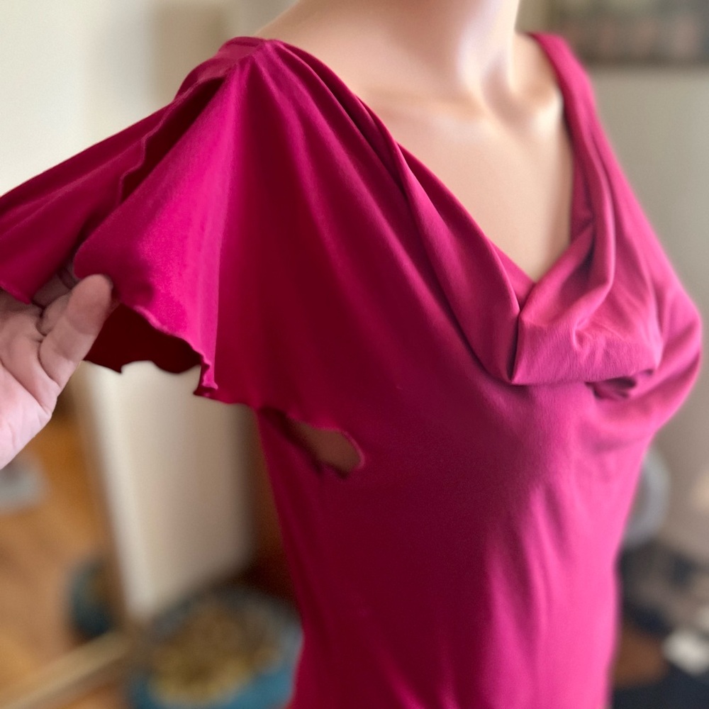 Vintage 90s Express Pink Draped Top